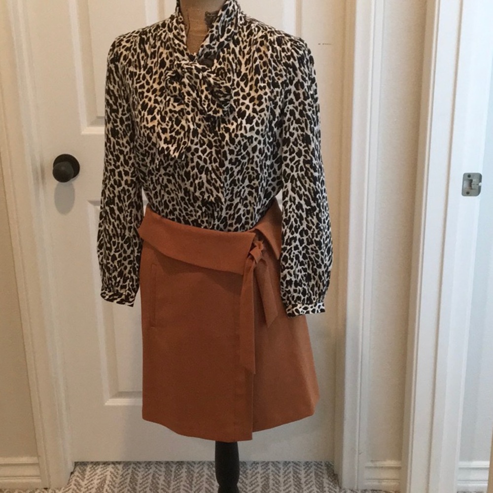 Camel Color Wrap Skirt